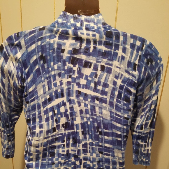 Laura Ashley  womens cardigan Size L open front  3/4 sleeve - Picture 4 of 5